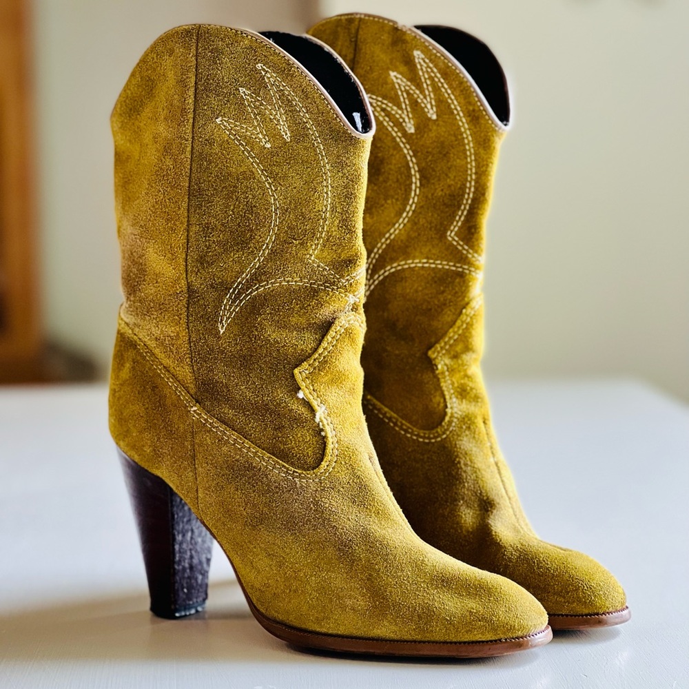 Suede Western Boots